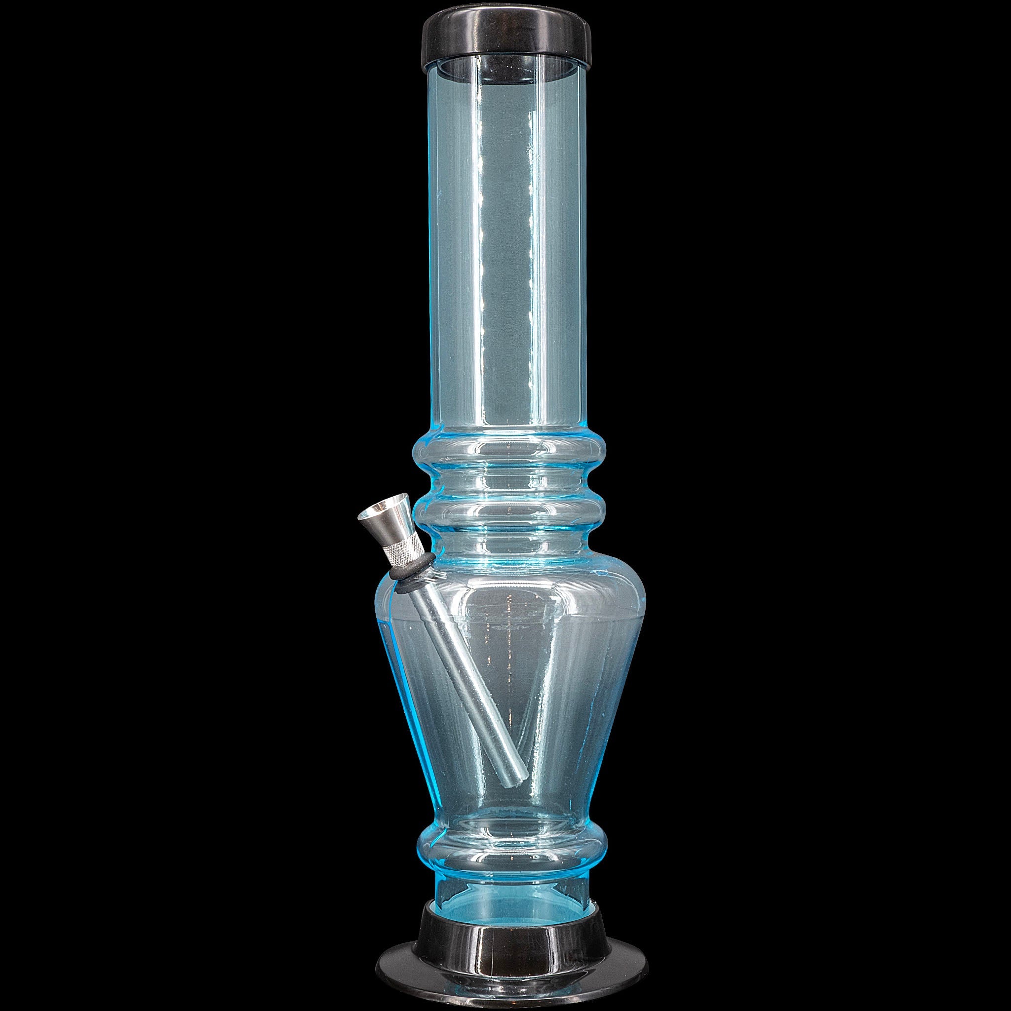 JM Enterprises 12" Acrylic Vase Base Bong - Multiple Colors - Discreet Smoker