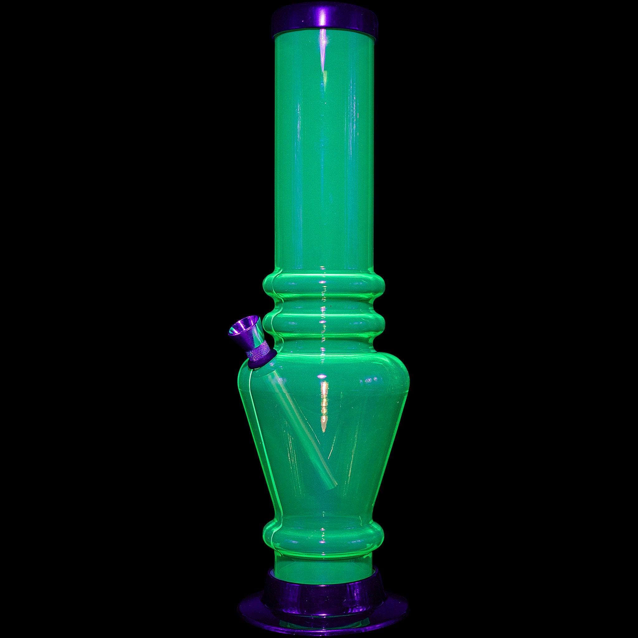 JM Enterprises 12" Acrylic Vase Base Bong - Multiple Colors - Discreet Smoker