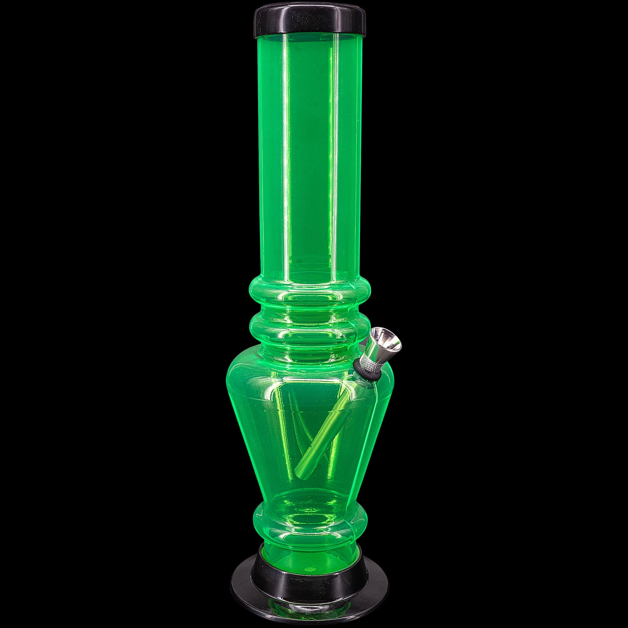 JM Enterprises 12" Acrylic Vase Base Bong - Multiple Colors - Discreet Smoker