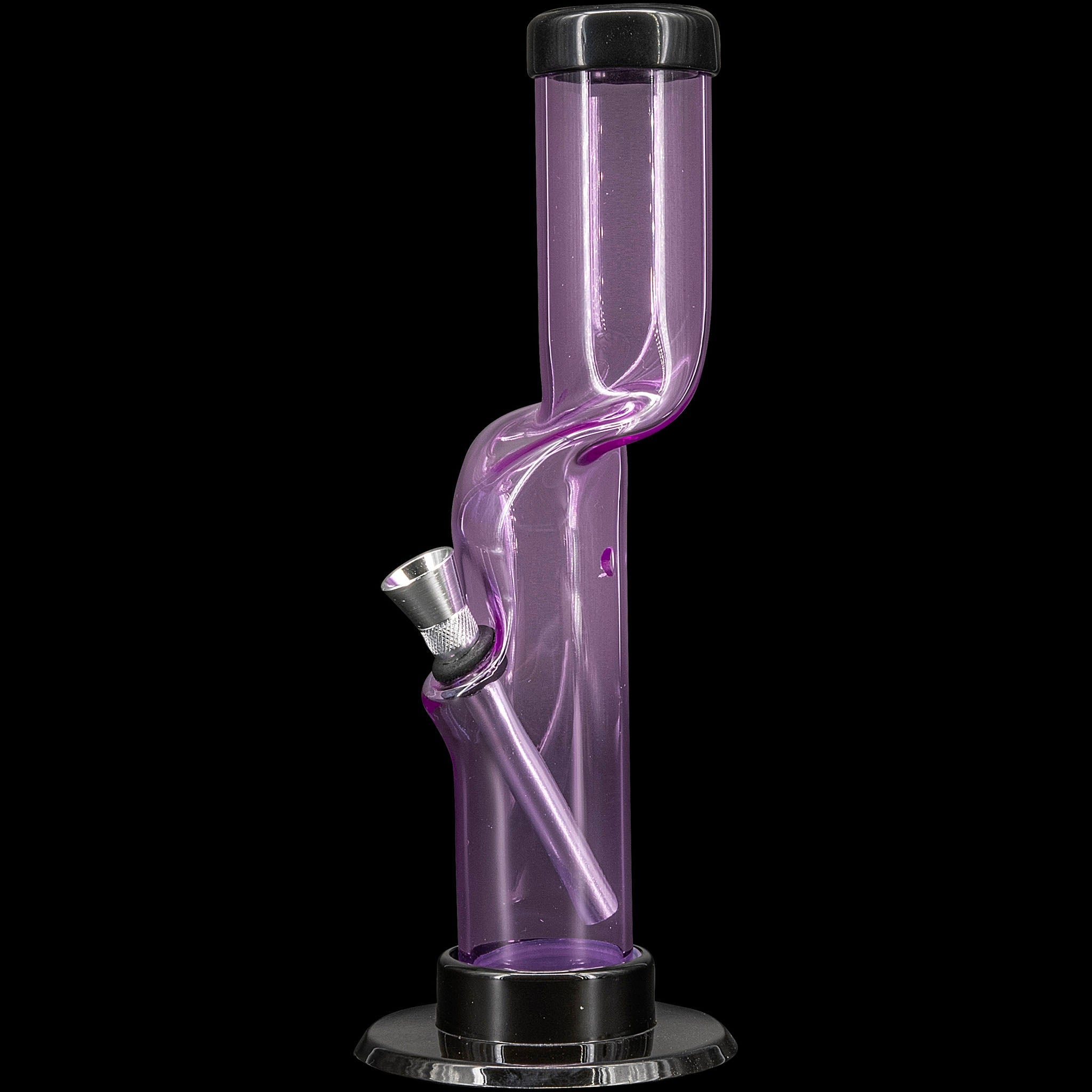 JM Enterprises 9-12" Acrylic Kink Neck Bong - Multiple Colors - Discreet Smoker