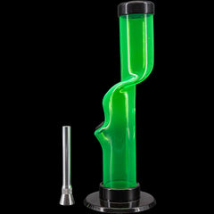 JM Enterprises 9-12" Acrylic Kink Neck Bong - Multiple Colors - Discreet Smoker