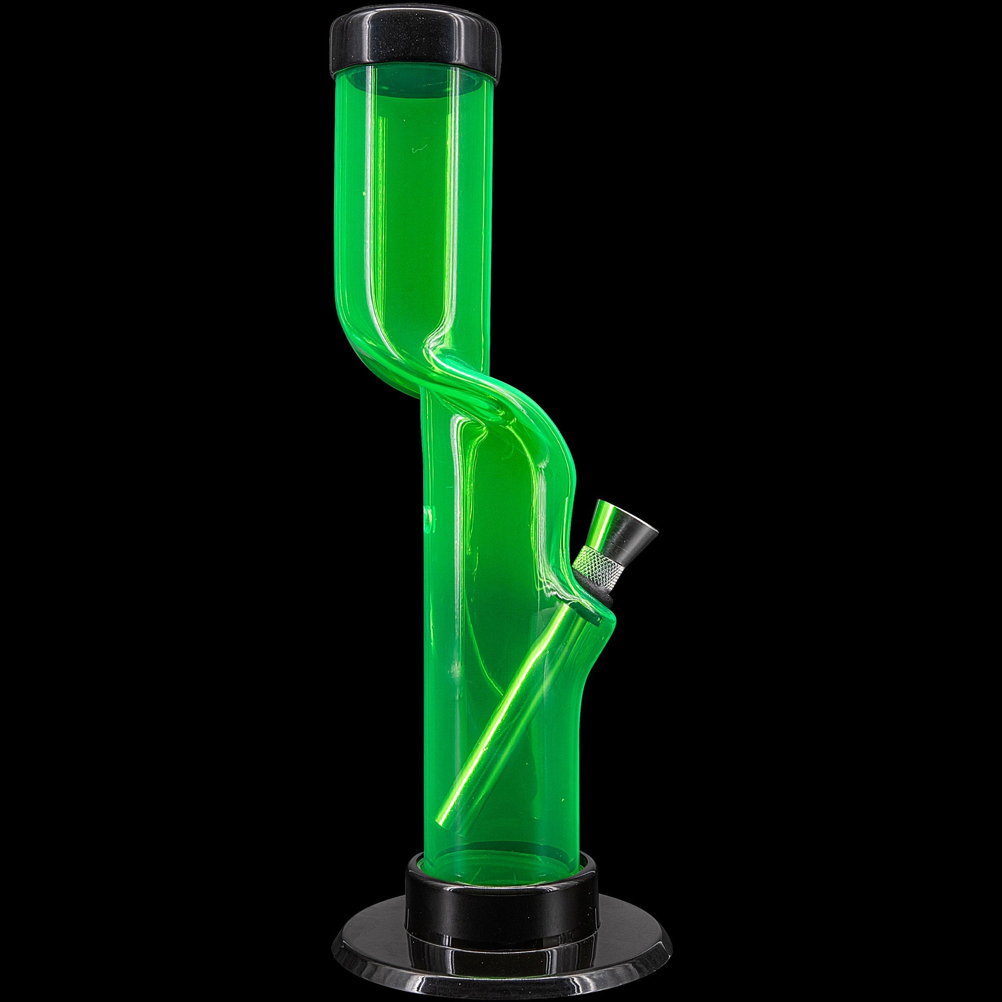 JM Enterprises 9-12" Acrylic Kink Neck Bong - Multiple Colors - Discreet Smoker