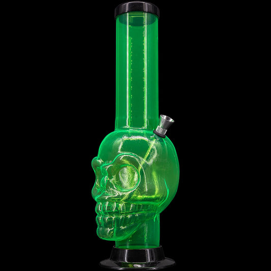JM Enterprises 12-15" Acrylic Skull Chamber Bong - Multiple Colors - Discreet Smoker
