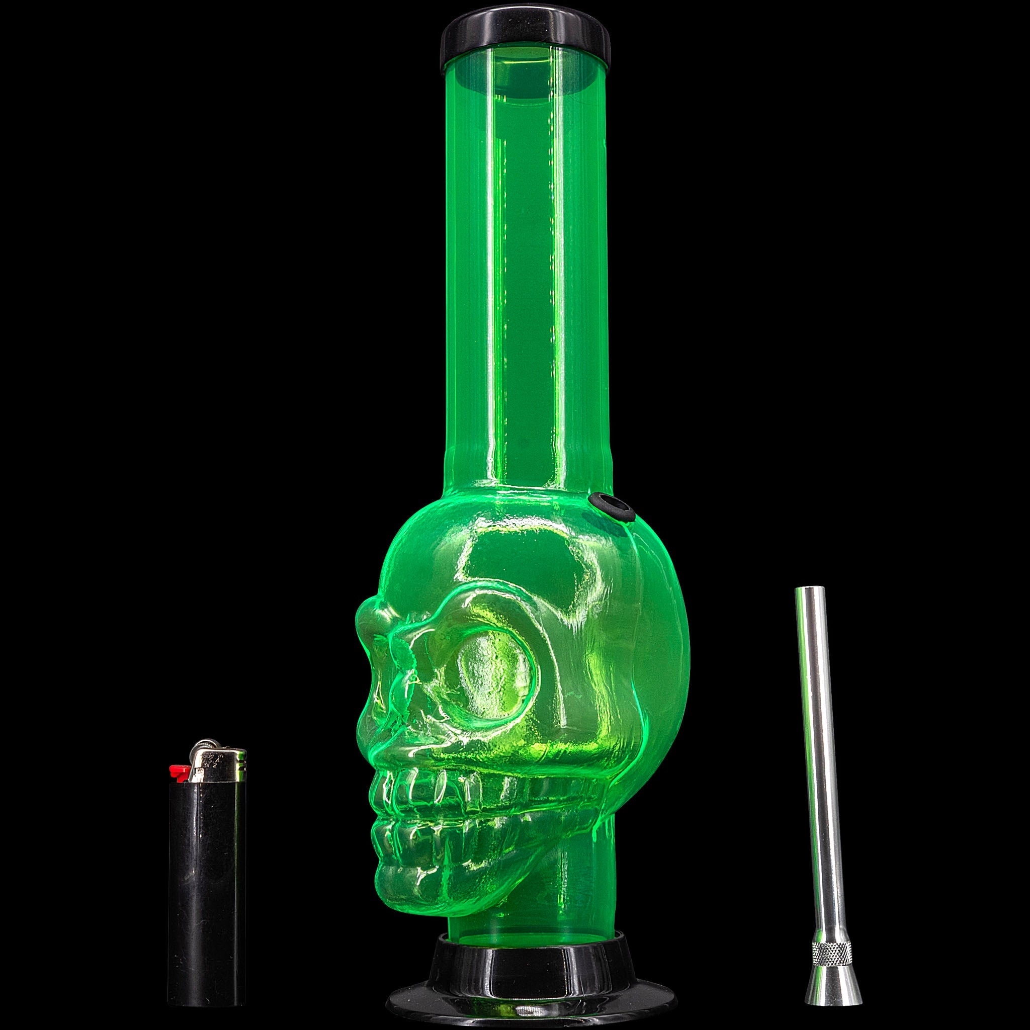 JM Enterprises 12-15" Acrylic Skull Chamber Bong - Multiple Colors - Discreet Smoker