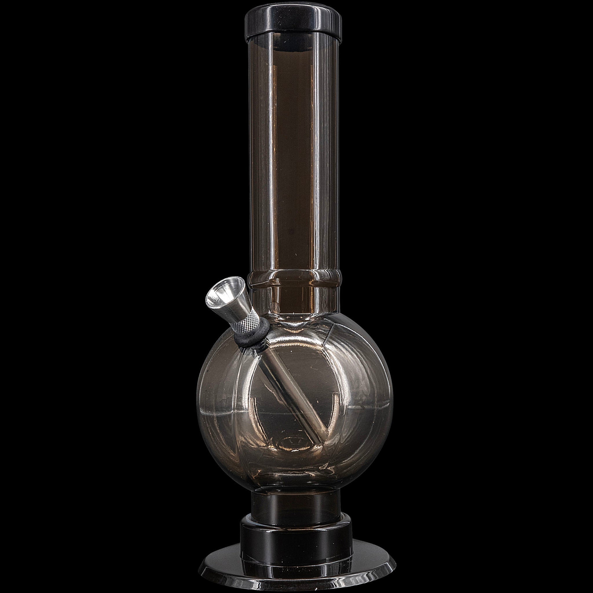 JM Enterprises 9-12" Acrylic Straight Tube Bubble Bottom Bong - Multiple Colors - Discreet Smoker