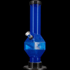 JM Enterprises 9-12" Acrylic Diamond Bong - Multiple Colors - Discreet Smoker