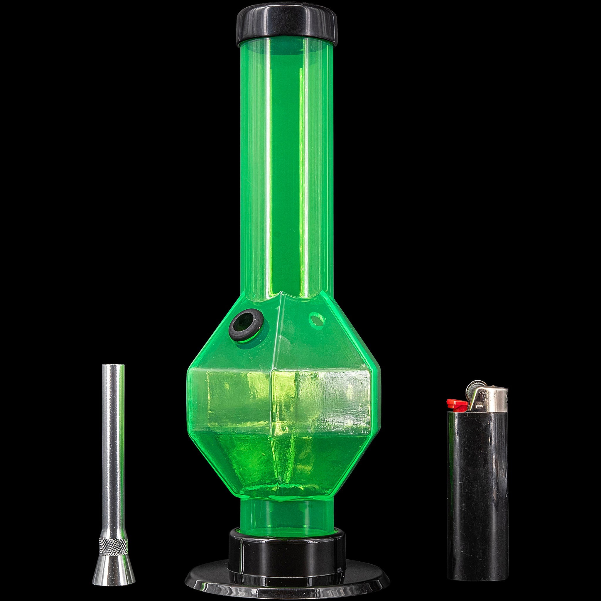 JM Enterprises 9-12" Acrylic Diamond Bong - Multiple Colors - Discreet Smoker
