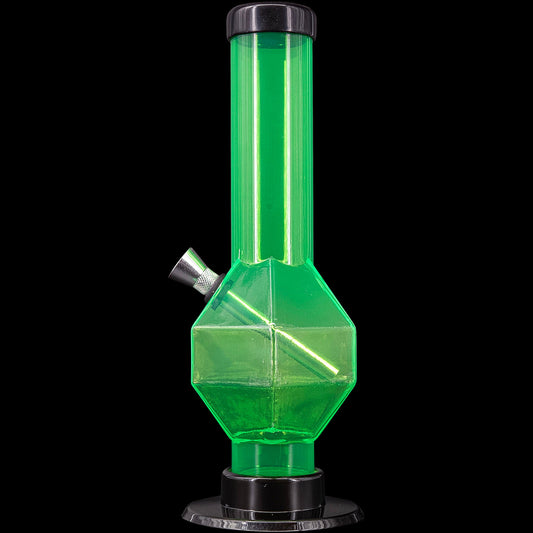JM Enterprises 9-12" Acrylic Diamond Bong - Multiple Colors - Discreet Smoker