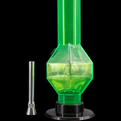 JM Enterprises 9-12" Acrylic Diamond Bong - Multiple Colors - Discreet Smoker