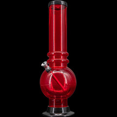 JM Enterprises 12-15" Acrylic Bubble Base Bong - Multiple Colors - Discreet Smoker