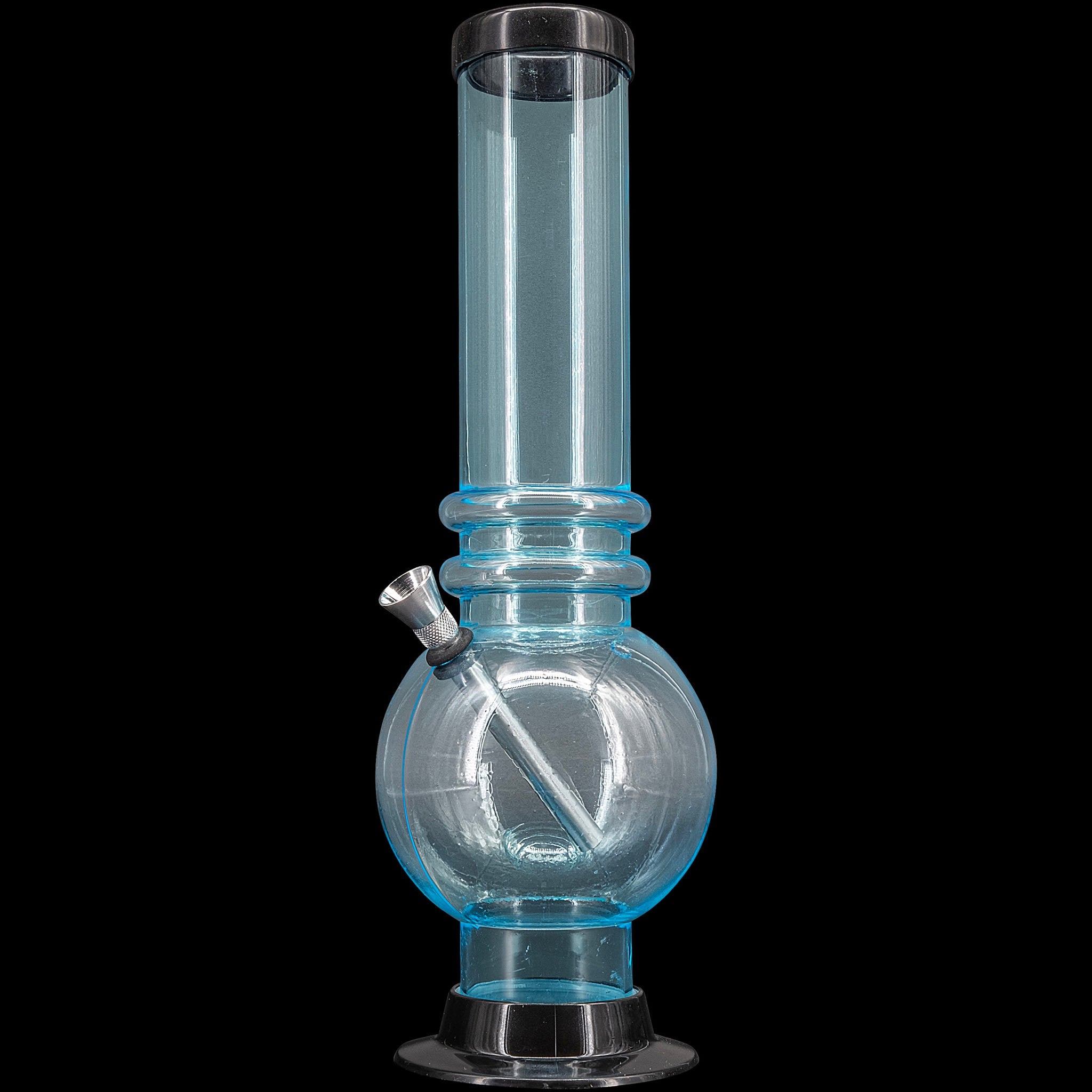 JM Enterprises 12-15" Acrylic Bubble Base Bong - Multiple Colors - Discreet Smoker