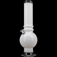 JM Enterprises 12-15" Acrylic Bubble Base Bong - Multiple Colors - Discreet Smoker