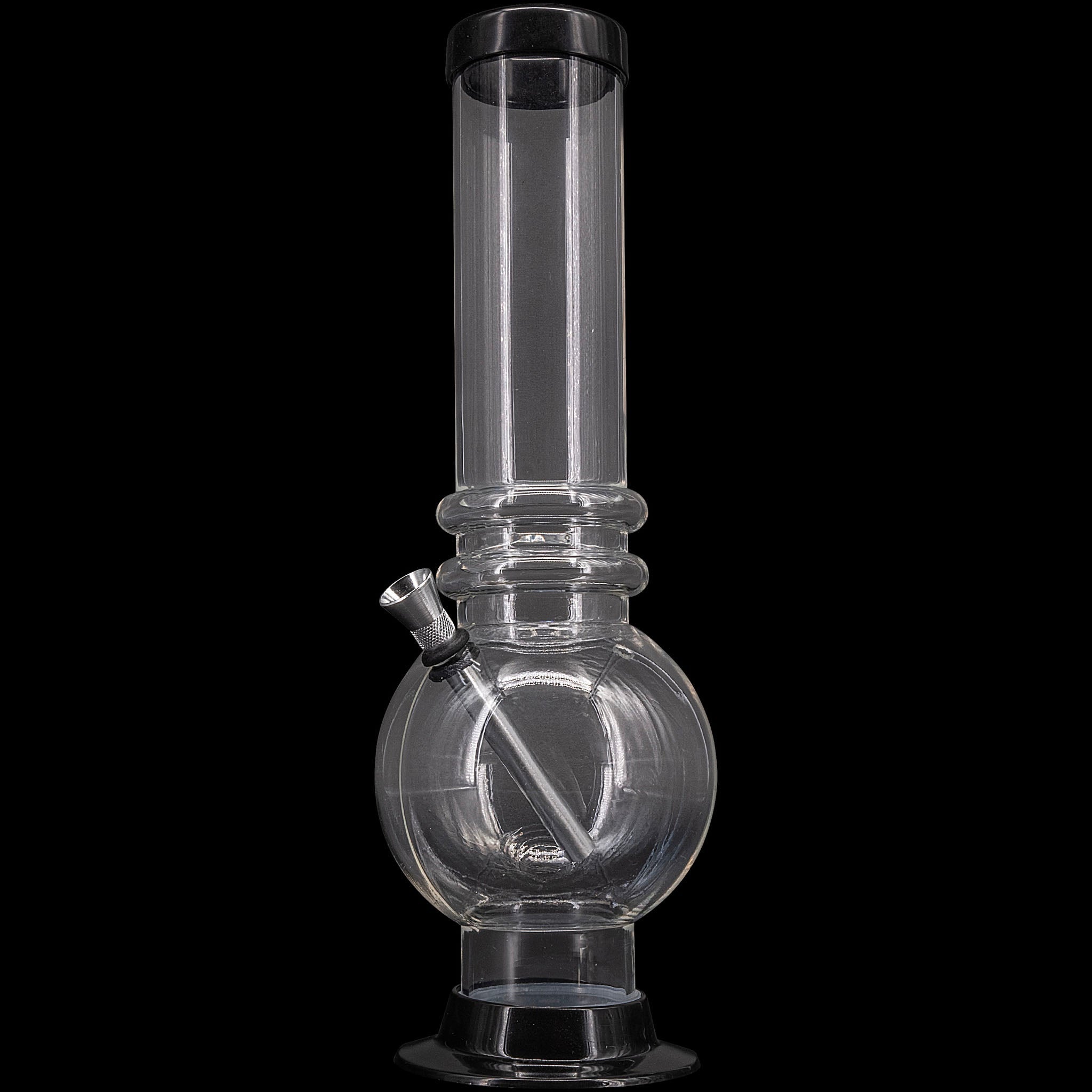 JM Enterprises 12-15" Acrylic Bubble Base Bong - Multiple Colors - Discreet Smoker