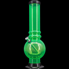 JM Enterprises 12-15" Acrylic Bubble Base Bong - Multiple Colors - Discreet Smoker