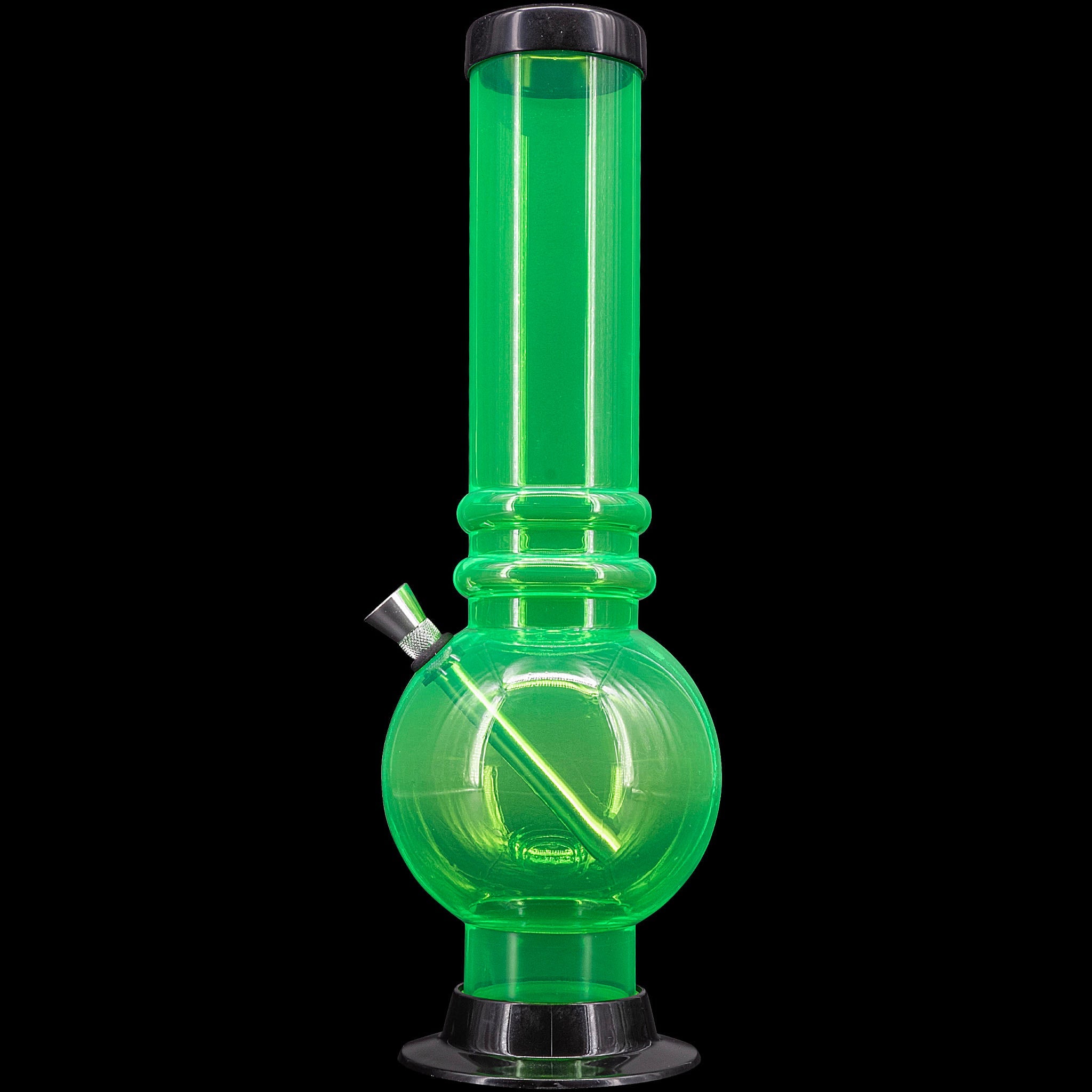 JM Enterprises 12-15" Acrylic Bubble Base Bong - Multiple Colors - Discreet Smoker
