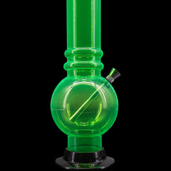 JM Enterprises 12-15" Acrylic Bubble Base Bong - Multiple Colors - Discreet Smoker