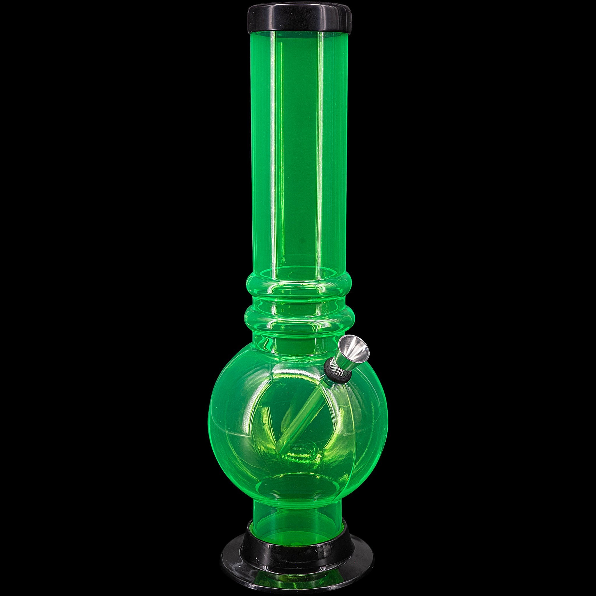 JM Enterprises 12-15" Acrylic Bubble Base Bong - Multiple Colors - Discreet Smoker