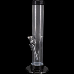 JM Enterprises 6-9-12" Acrylic Straight Tube Bong - Multiple Colors - Discreet Smoker