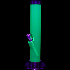 JM Enterprises 6-9-12" Acrylic Straight Tube Bong - Multiple Colors - Discreet Smoker
