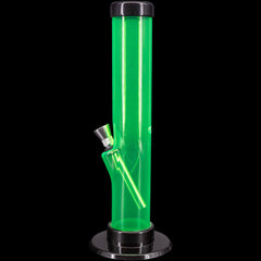 JM Enterprises 6-9-12" Acrylic Straight Tube Bong - Multiple Colors - Discreet Smoker