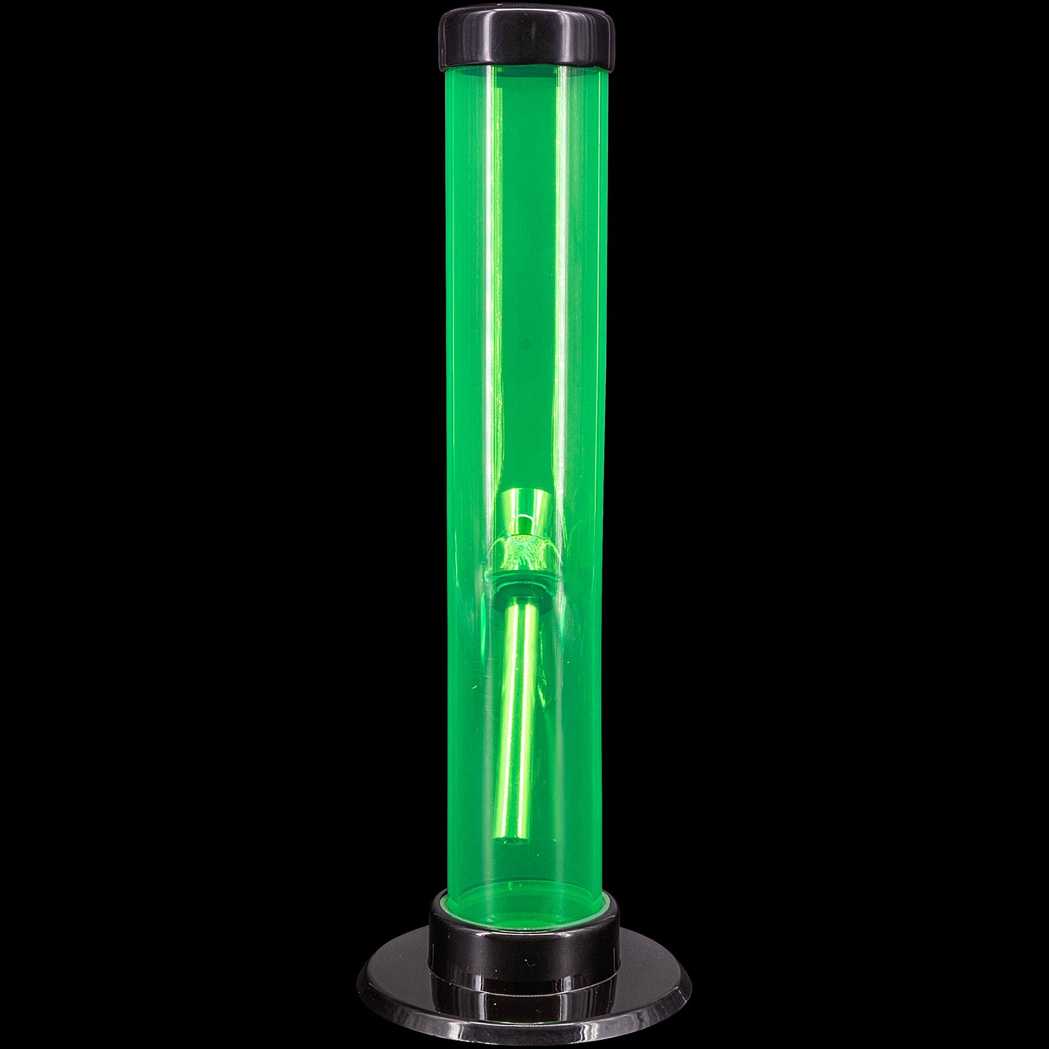 JM Enterprises 6-9-12" Acrylic Straight Tube Bong - Multiple Colors - Discreet Smoker
