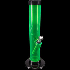 JM Enterprises 6-9-12" Acrylic Straight Tube Bong - Multiple Colors - Discreet Smoker