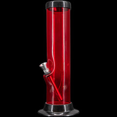 JM Enterprises 6-9-12-15" Acrylic Straight Tube Basic Bong - Multiple Colors - Discreet Smoker