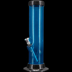 JM Enterprises 6-9-12-15" Acrylic Straight Tube Basic Bong - Multiple Colors - Discreet Smoker