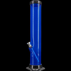 JM Enterprises 6-9-12-15" Acrylic Straight Tube Basic Bong - Multiple Colors - Discreet Smoker