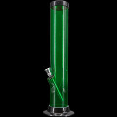 JM Enterprises 6-9-12-15" Acrylic Straight Tube Basic Bong - Multiple Colors - Discreet Smoker