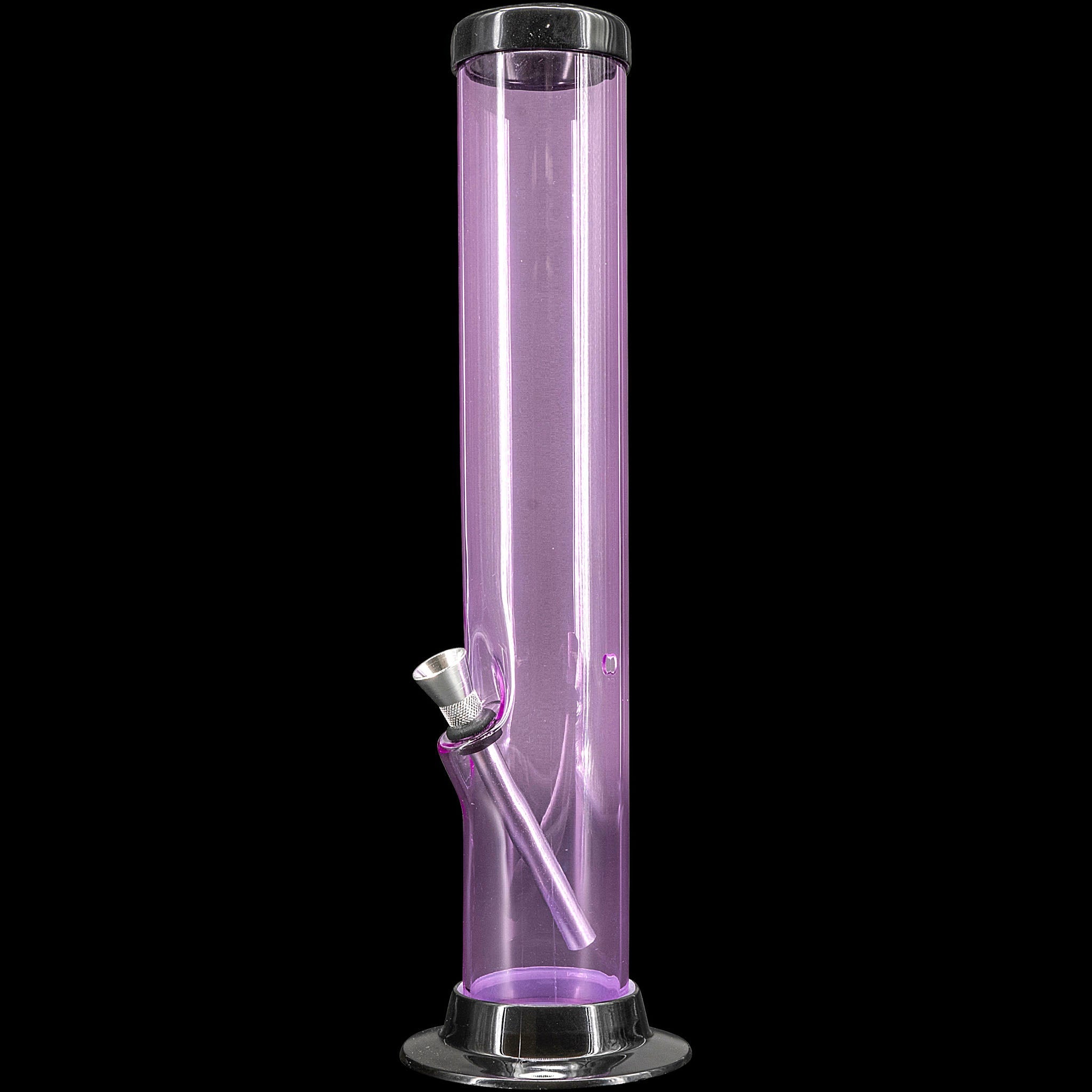 JM Enterprises 6-9-12-15" Acrylic Straight Tube Basic Bong - Multiple Colors - Discreet Smoker