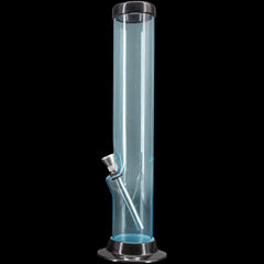 JM Enterprises 6-9-12-15" Acrylic Straight Tube Basic Bong - Multiple Colors - Discreet Smoker