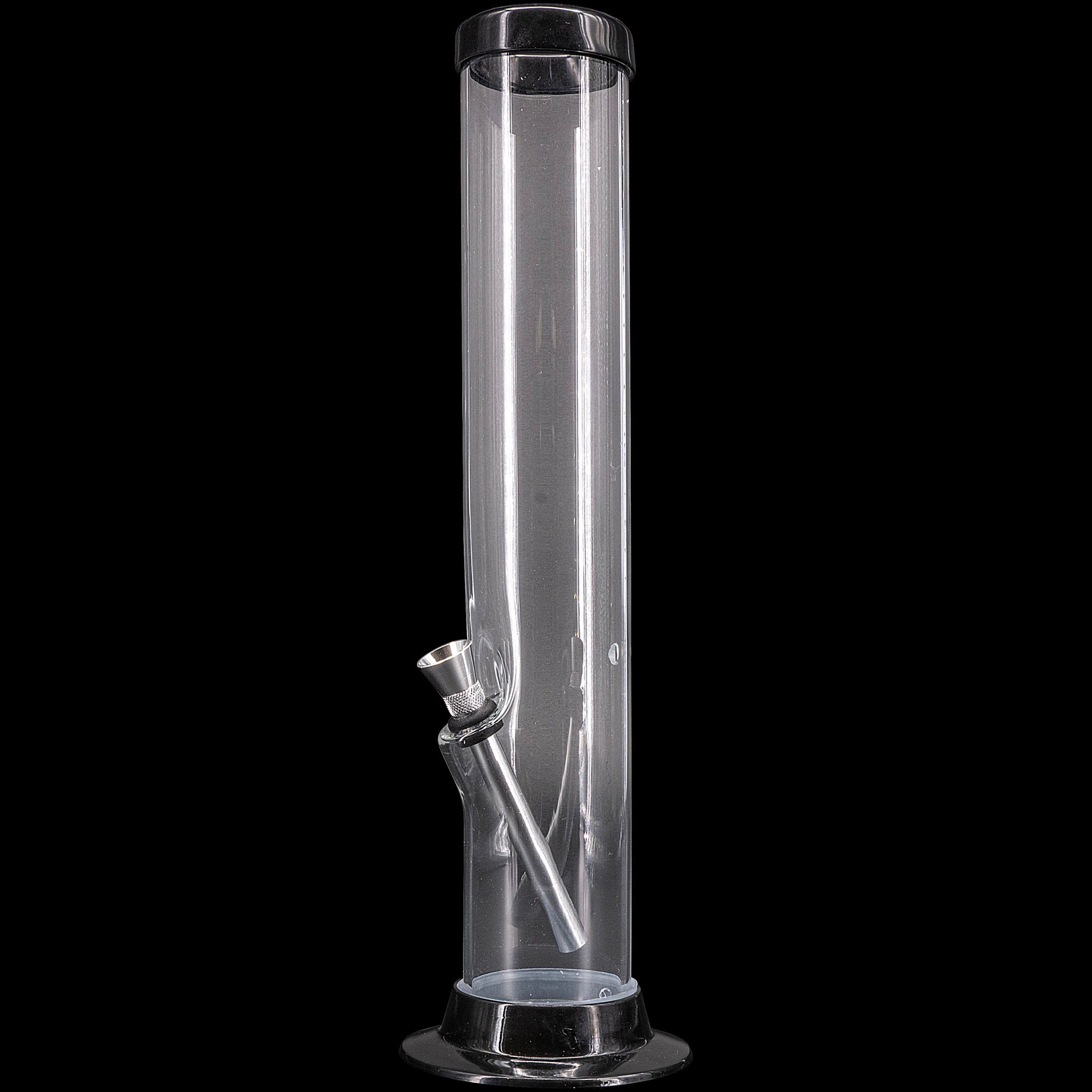 JM Enterprises 6-9-12-15" Acrylic Straight Tube Basic Bong - Multiple Colors - Discreet Smoker