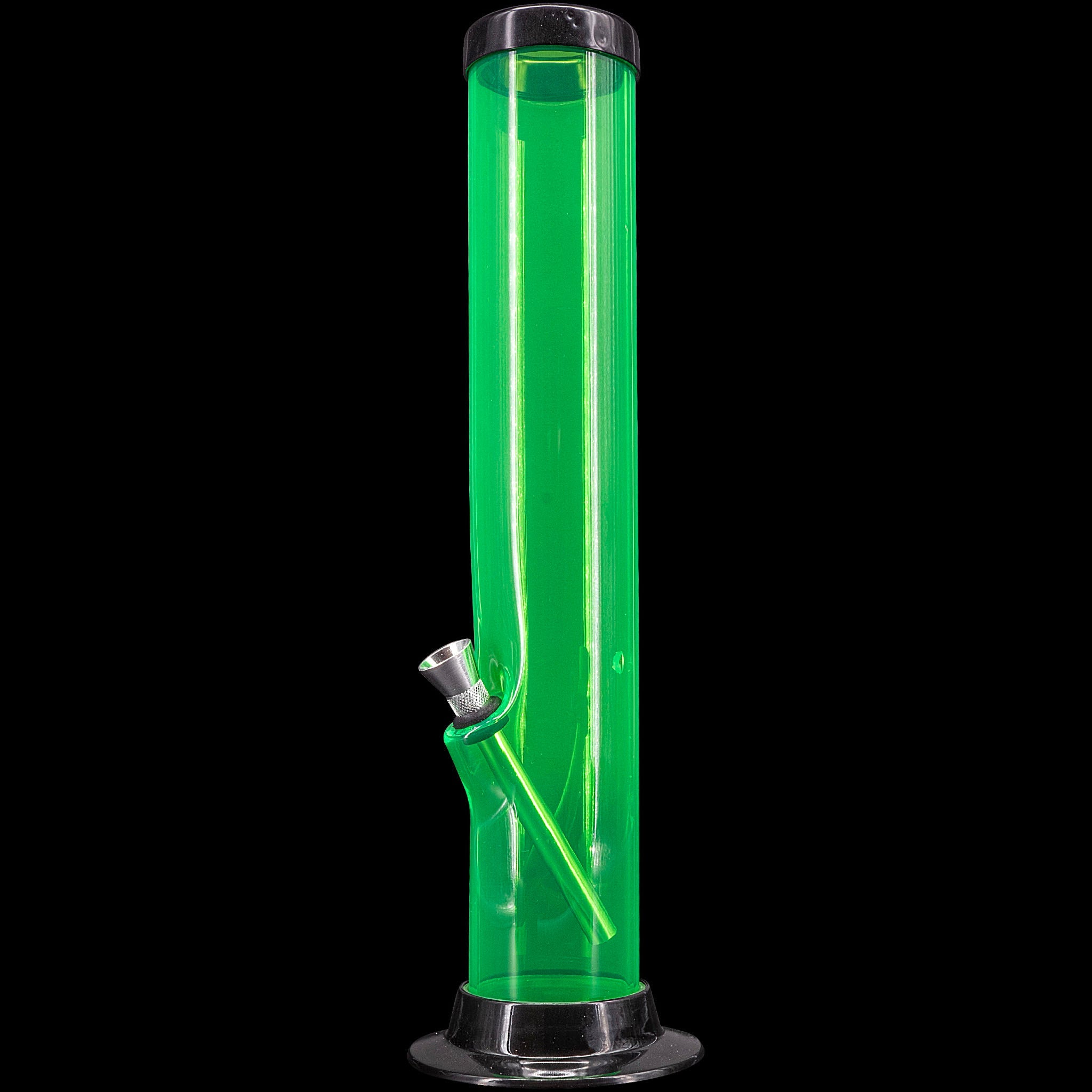 JM Enterprises 6-9-12-15" Acrylic Straight Tube Basic Bong - Multiple Colors - Discreet Smoker