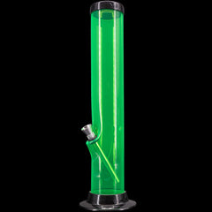 JM Enterprises 6-9-12-15" Acrylic Straight Tube Basic Bong - Multiple Colors - Discreet Smoker
