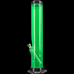 JM Enterprises 6-9-12-15" Acrylic Straight Tube Basic Bong - Multiple Colors - Discreet Smoker