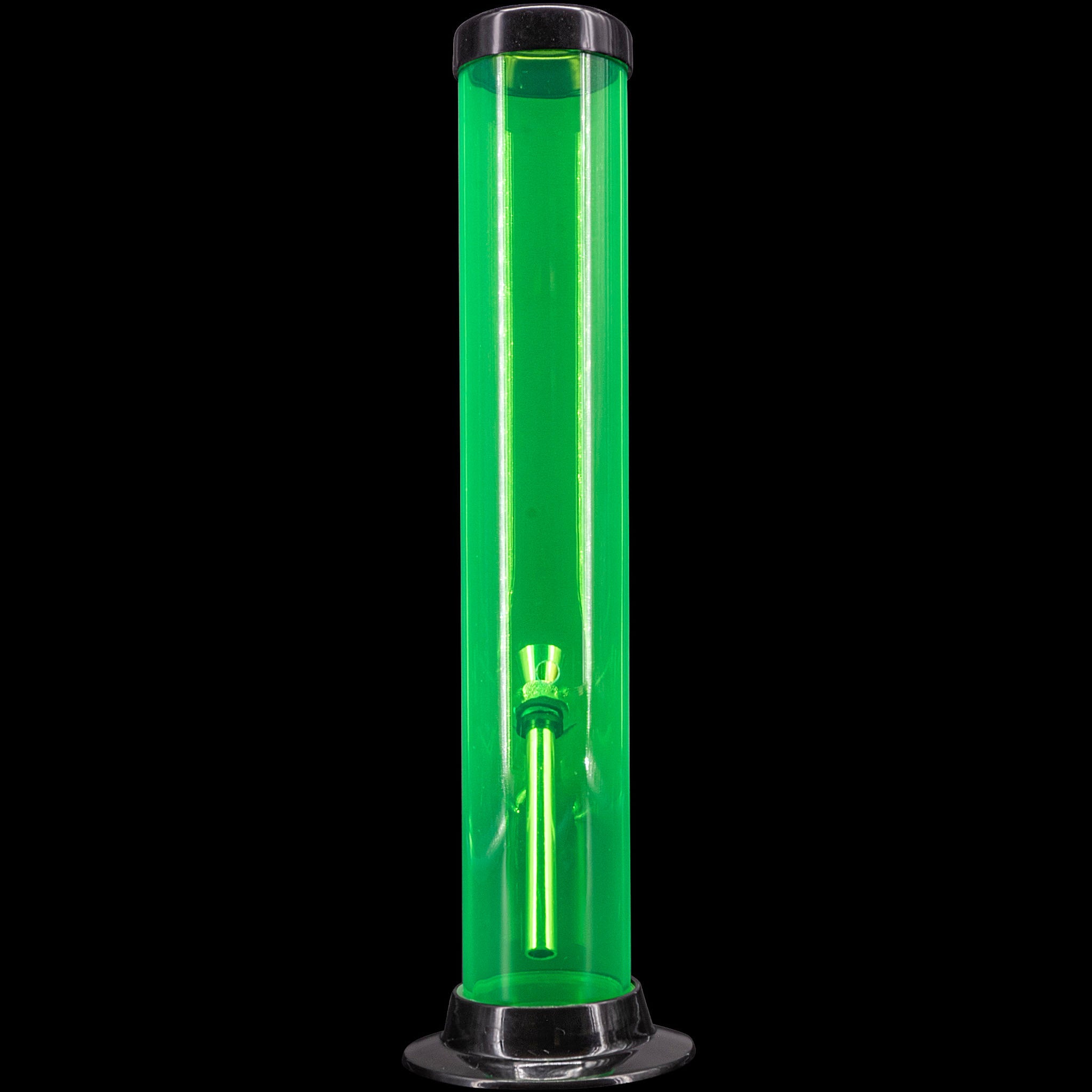 JM Enterprises 6-9-12-15" Acrylic Straight Tube Basic Bong - Multiple Colors - Discreet Smoker