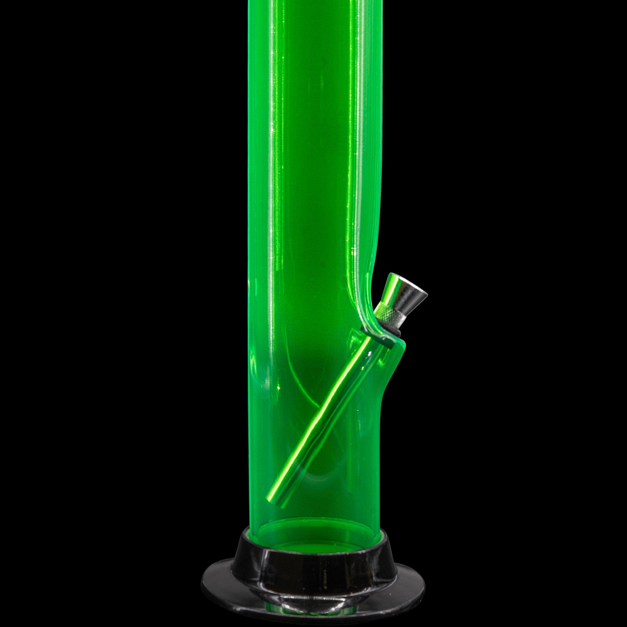 JM Enterprises 6-9-12-15" Acrylic Straight Tube Basic Bong - Multiple Colors - Discreet Smoker