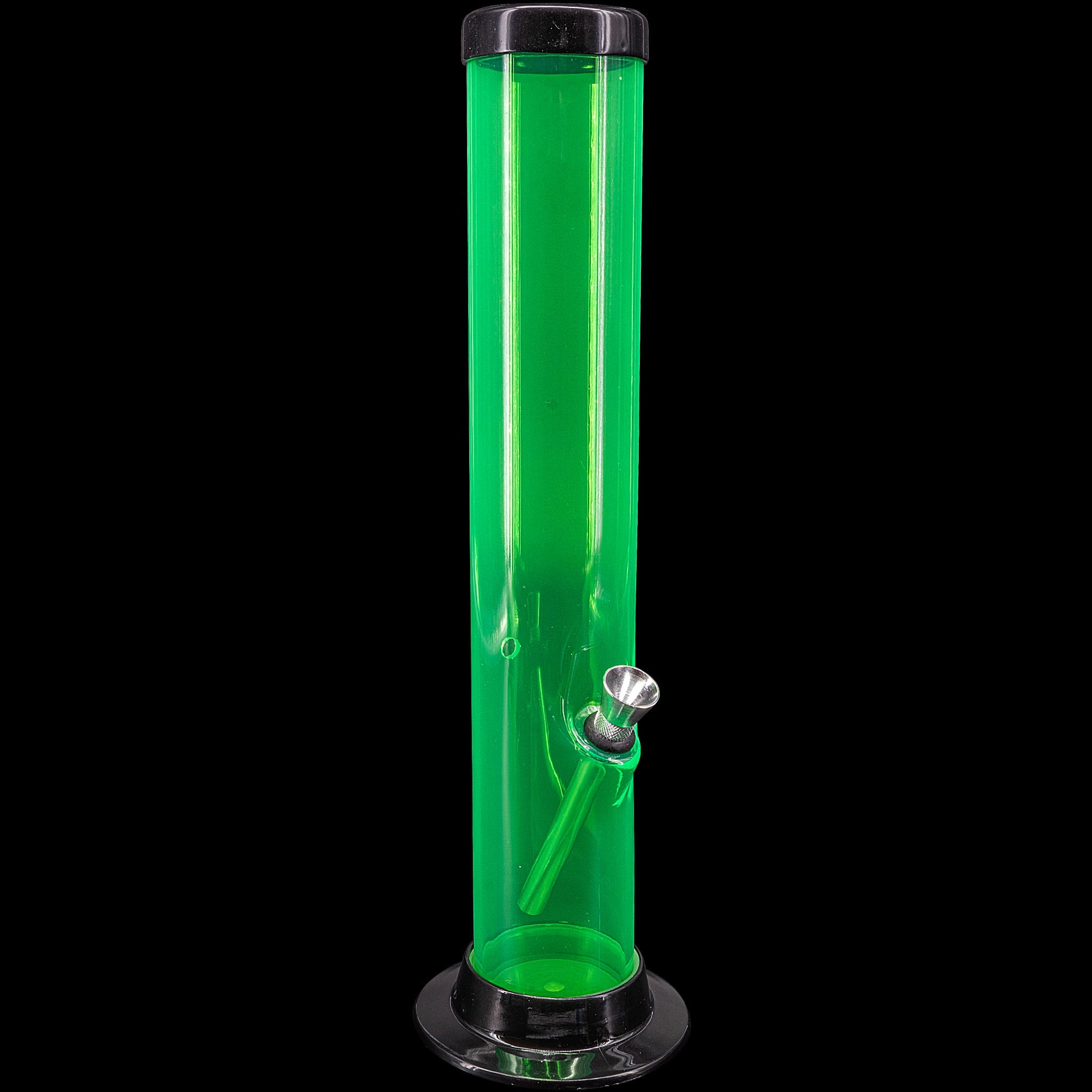 JM Enterprises 6-9-12-15" Acrylic Straight Tube Basic Bong - Multiple Colors - Discreet Smoker
