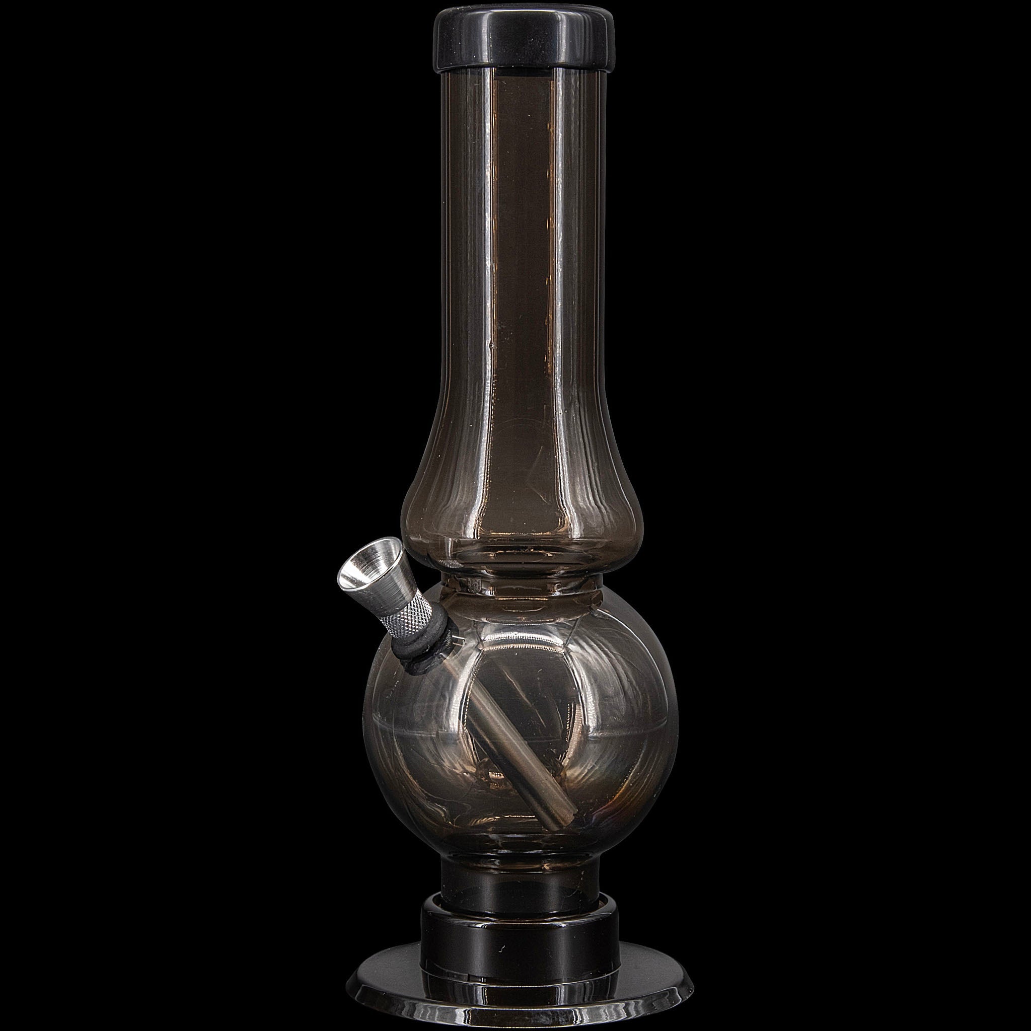 JM Enterprises 6-9" Acrylic Straight Tube Bubble Flare Bong - Multiple Colors - Discreet Smoker