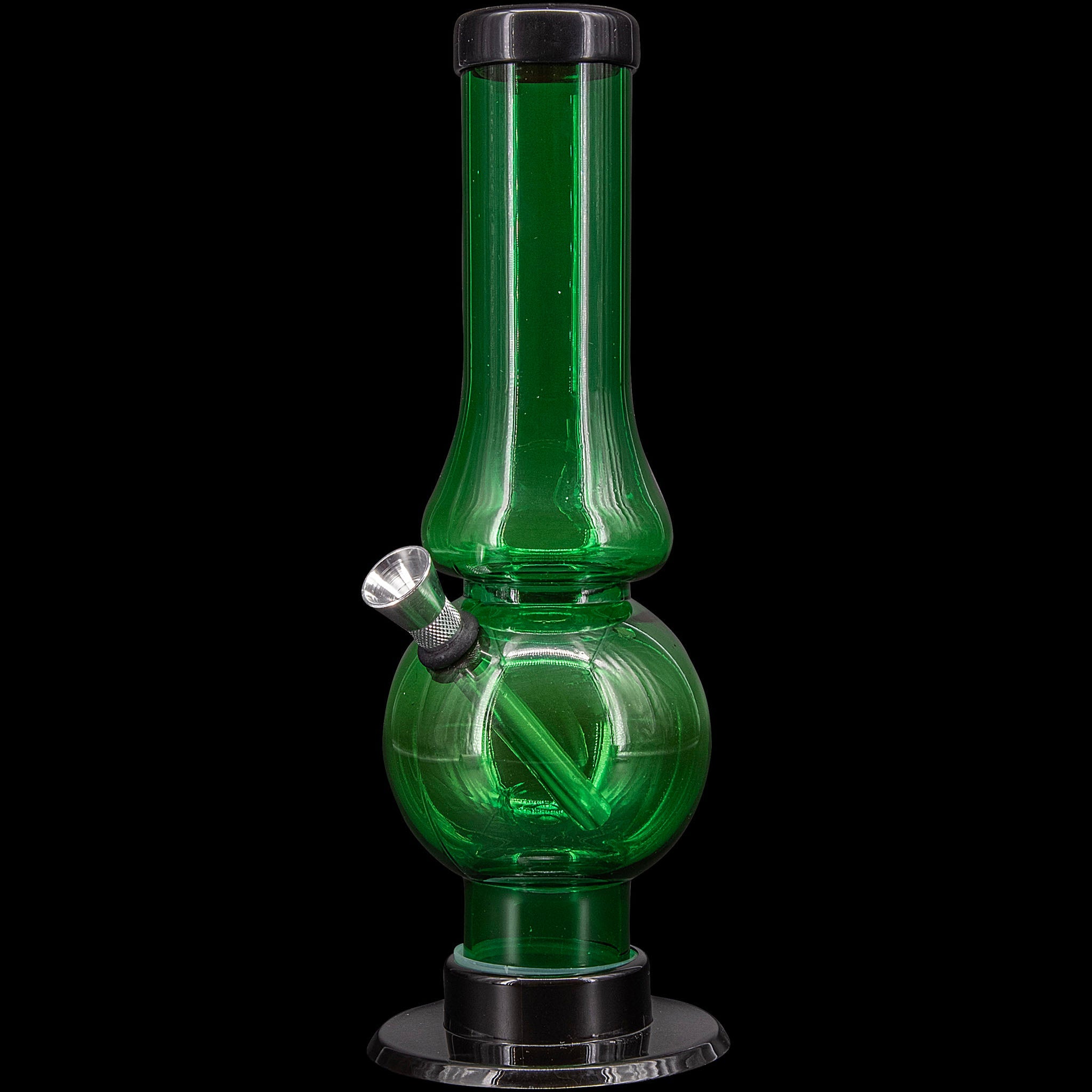 JM Enterprises 6-9" Acrylic Straight Tube Bubble Flare Bong - Multiple Colors - Discreet Smoker