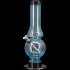 JM Enterprises 6-9" Acrylic Straight Tube Bubble Flare Bong - Multiple Colors - Discreet Smoker
