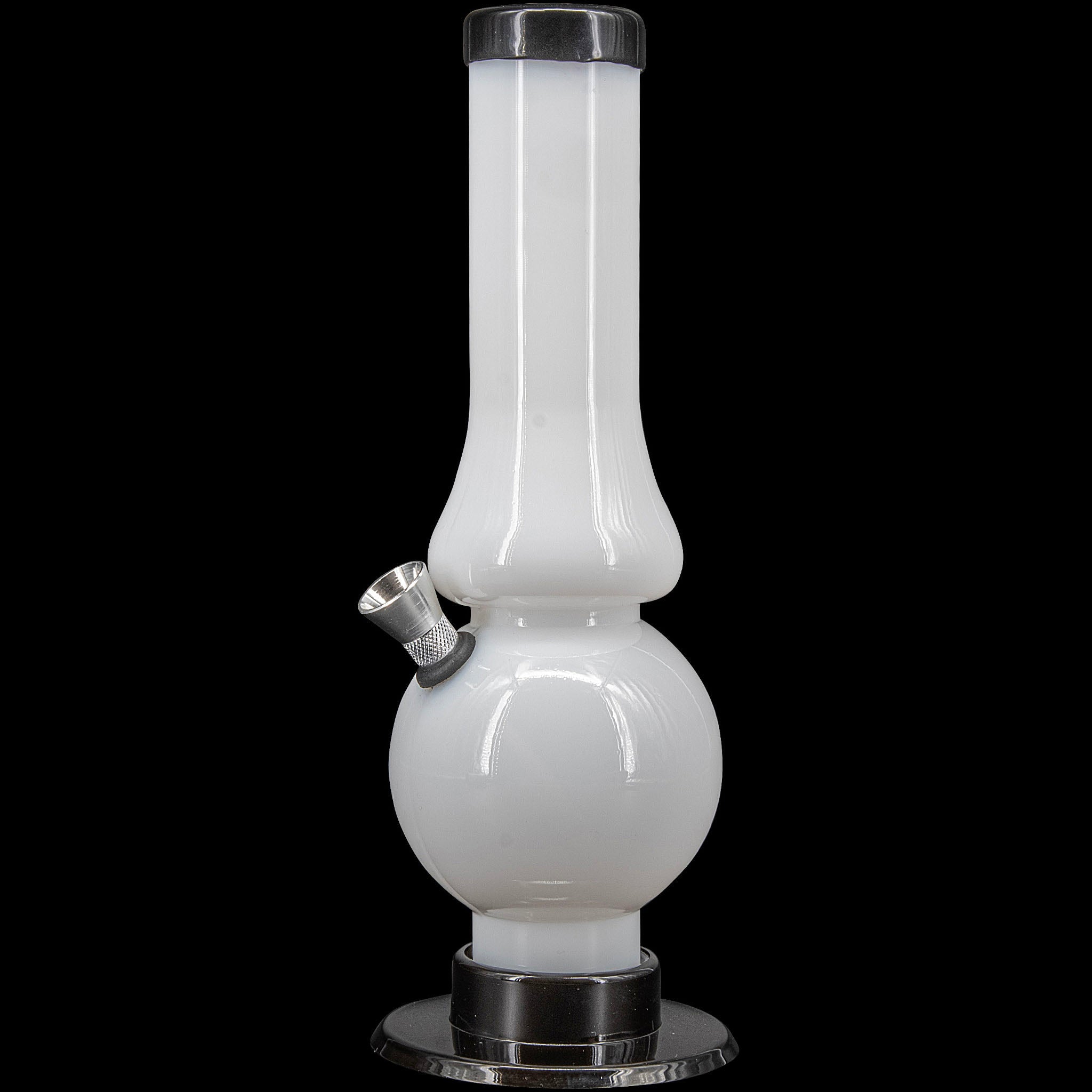 JM Enterprises 6-9" Acrylic Straight Tube Bubble Flare Bong - Multiple Colors - Discreet Smoker