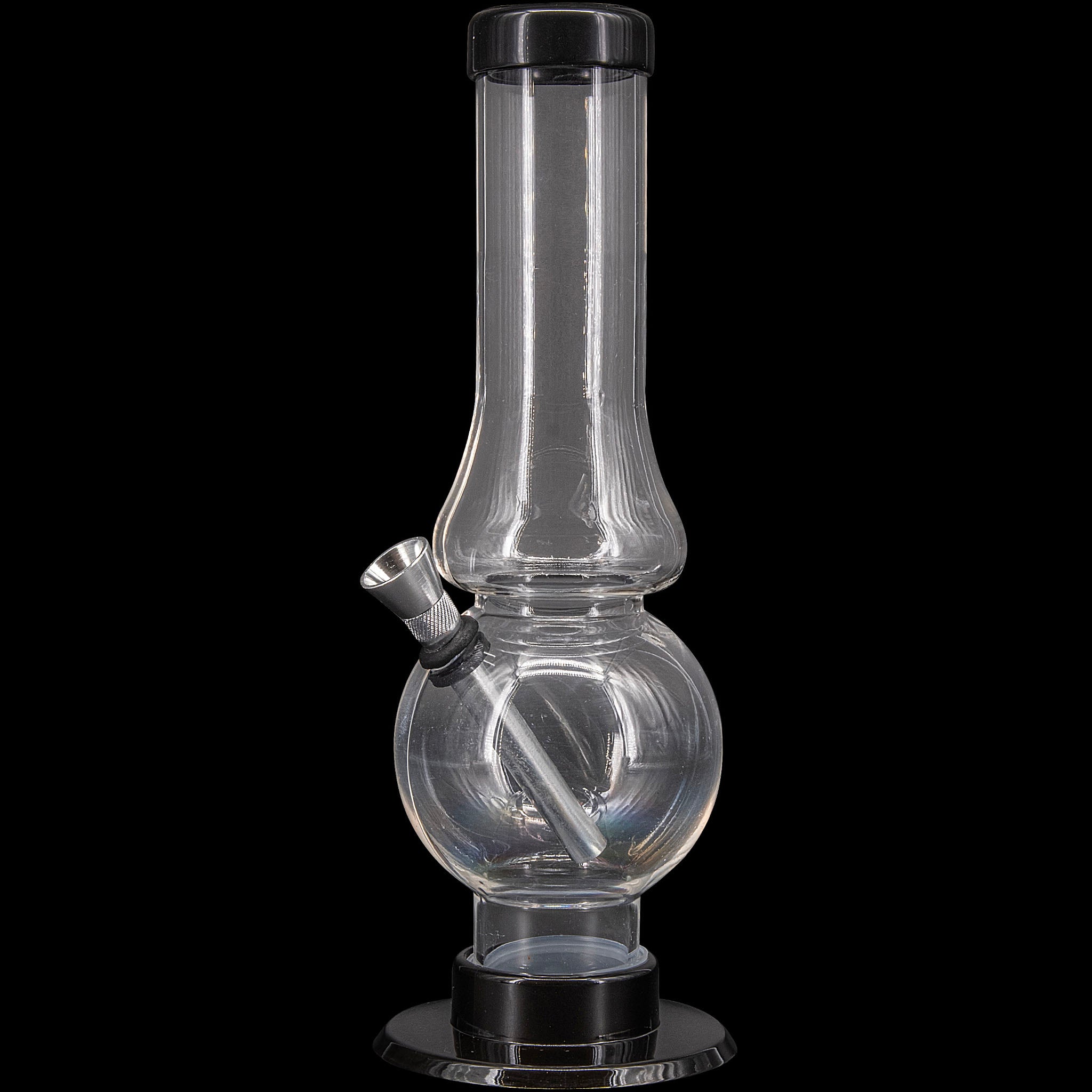 JM Enterprises 6-9" Acrylic Straight Tube Bubble Flare Bong - Multiple Colors - Discreet Smoker