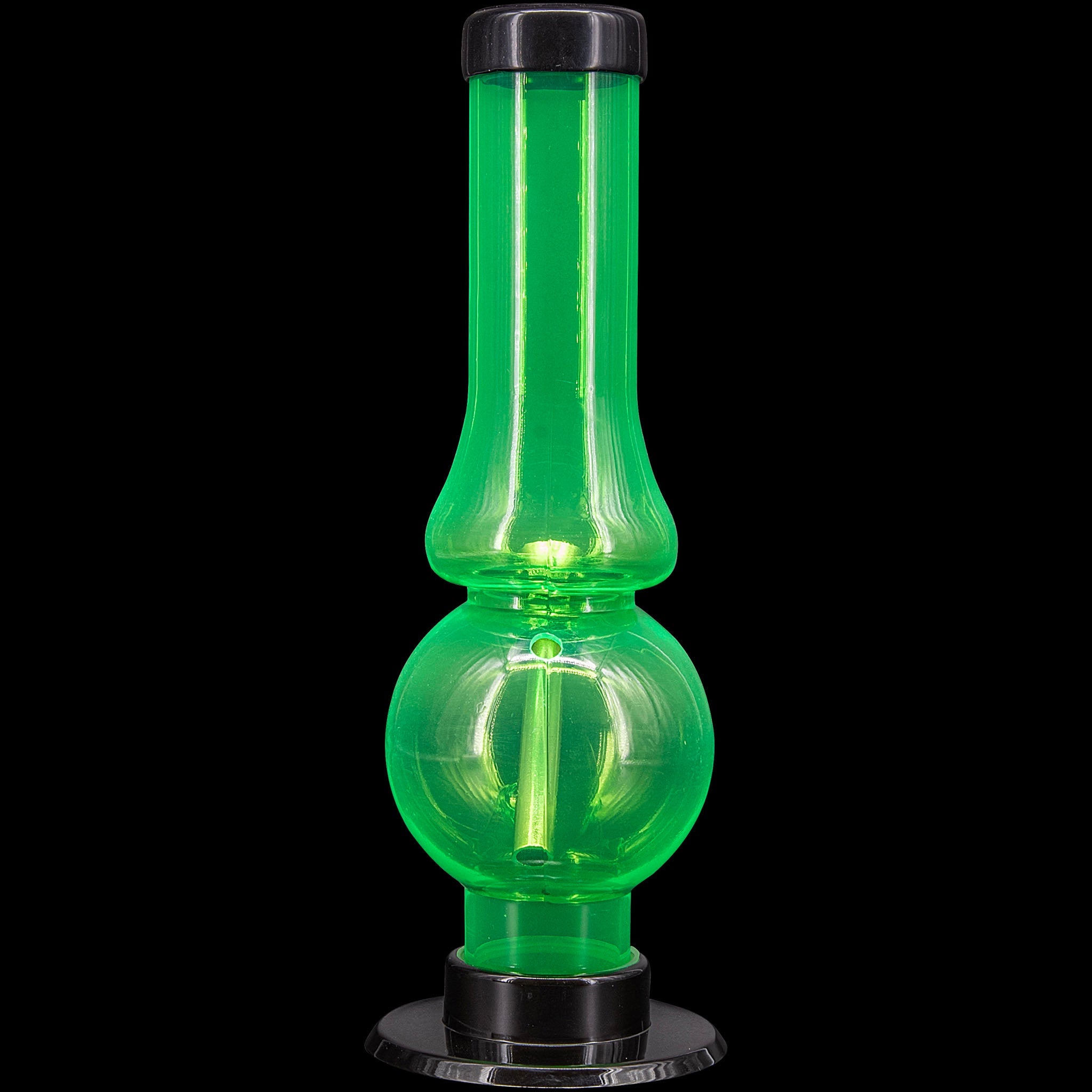 JM Enterprises 6-9" Acrylic Straight Tube Bubble Flare Bong - Multiple Colors - Discreet Smoker