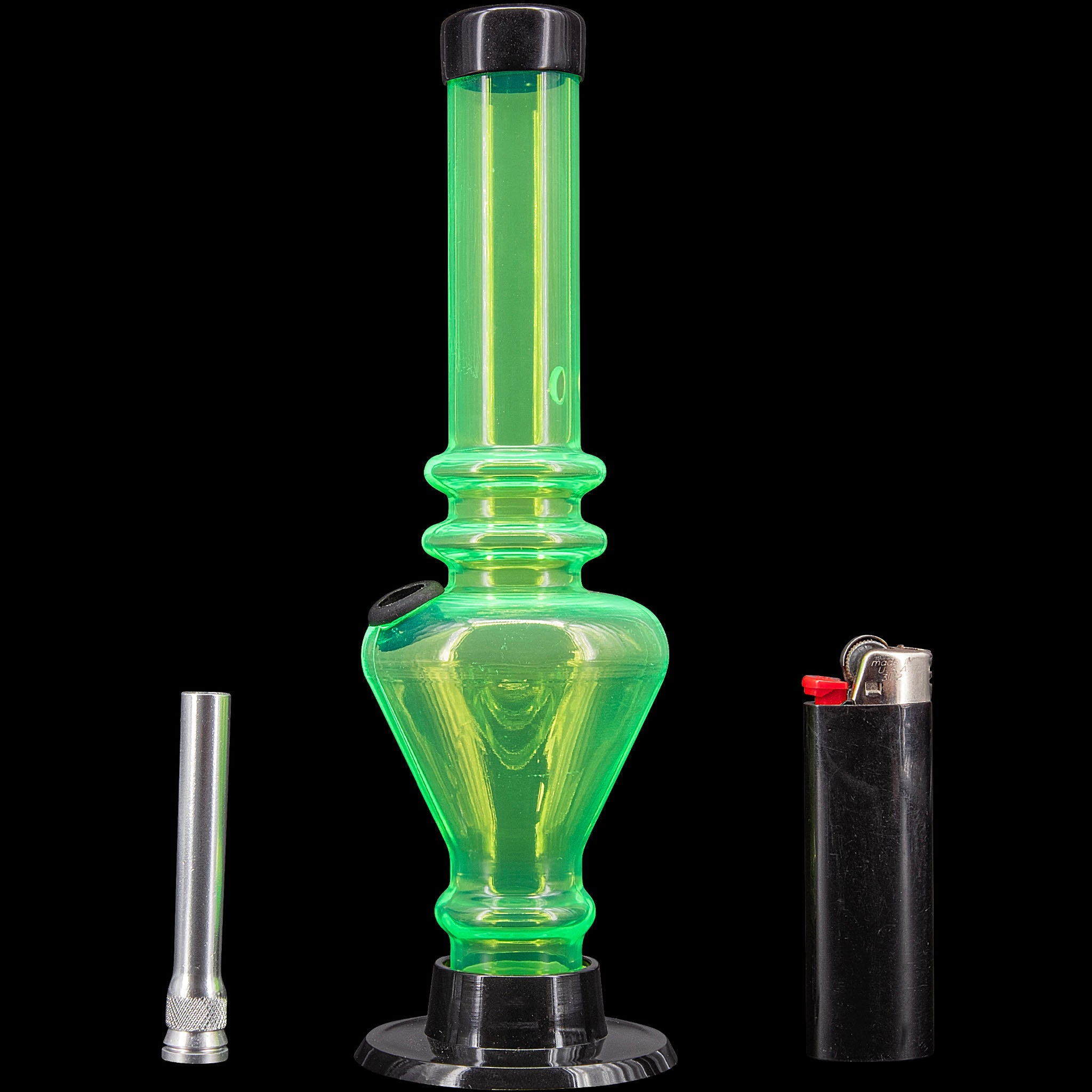 JM Enterprises 8" Acrylic Blossom Bong - Multiple Colors - Discreet Smoker