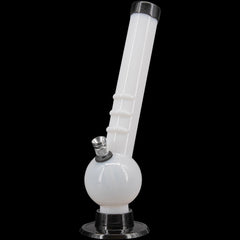 JM Enterprises 8" Acrylic Angled Neck Bubble Bong - Multiple Colors - Discreet Smoker
