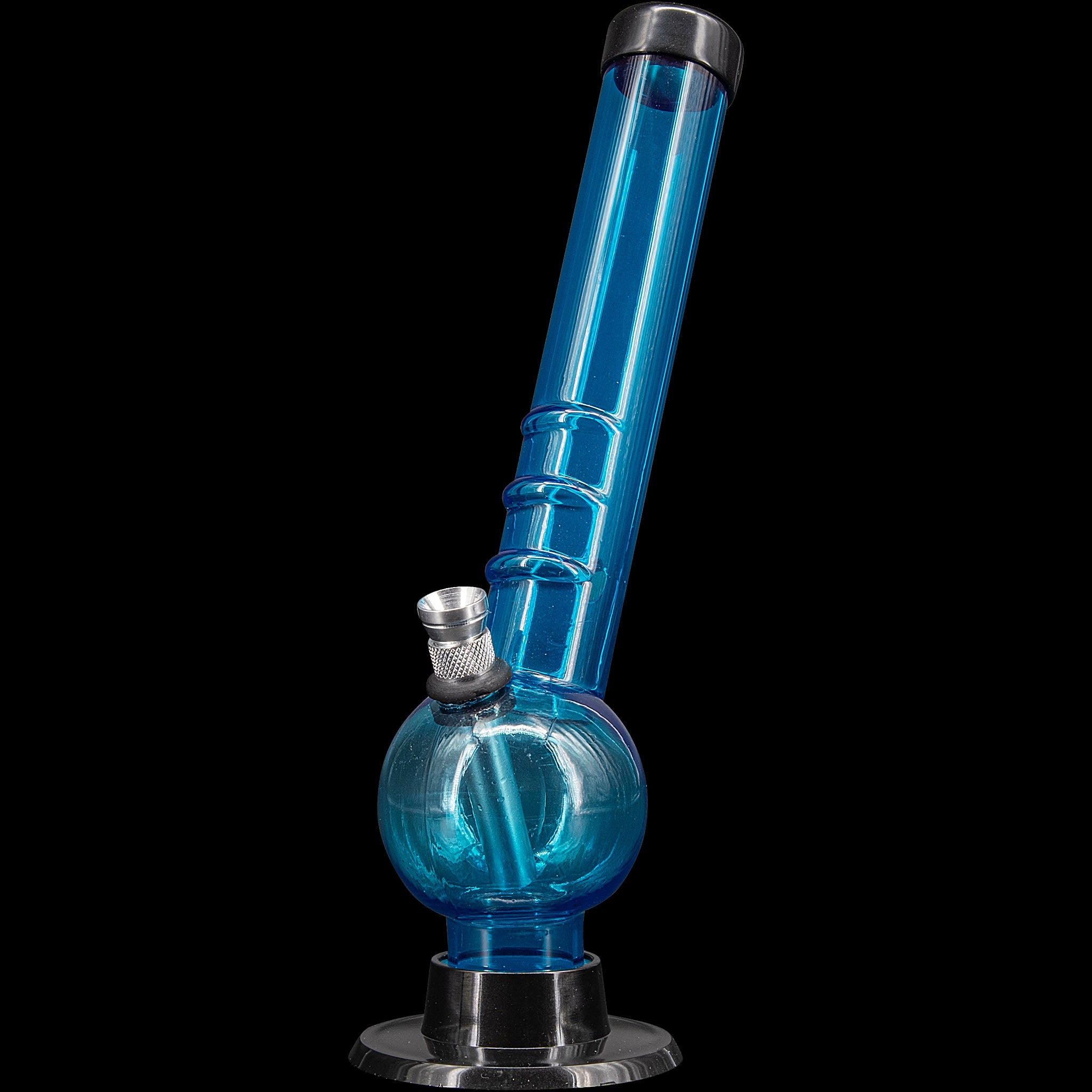 JM Enterprises 8" Acrylic Angled Neck Bubble Bong - Multiple Colors - Discreet Smoker