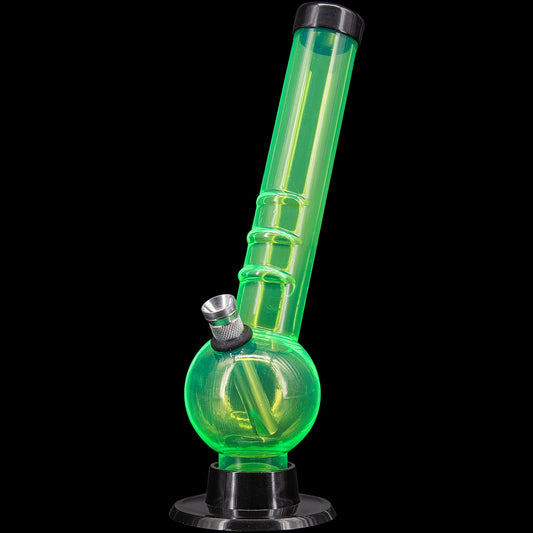 JM Enterprises 8" Acrylic Angled Neck Bubble Bong - Multiple Colors - Discreet Smoker