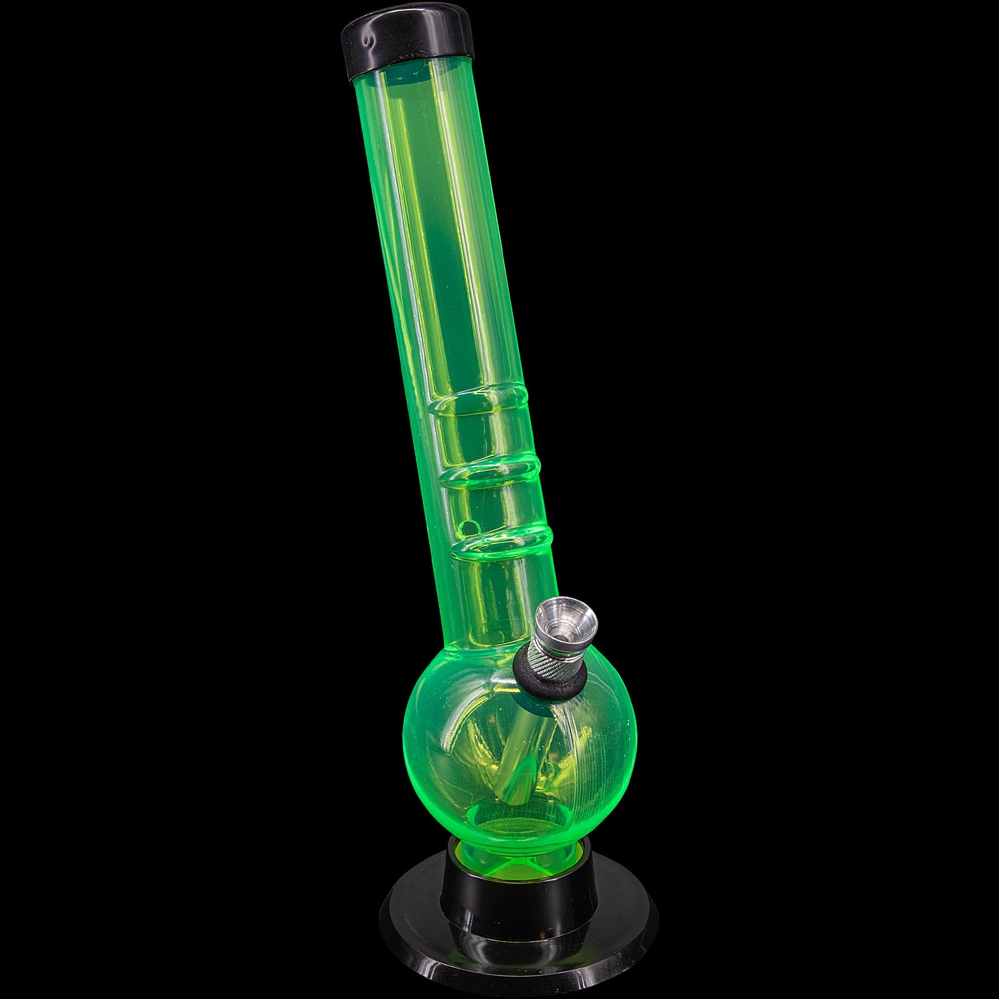 JM Enterprises 8" Acrylic Angled Neck Bubble Bong - Multiple Colors - Discreet Smoker